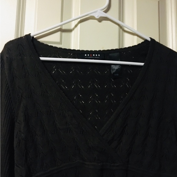 Axcess ~ Women’s ~ Sweater~ Medium ~ Black ~ Pullover - Picture 3 of 15